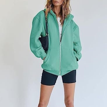 Women's Velvet Padded Hooded Sweatshirt Casual Zipper Cardigan